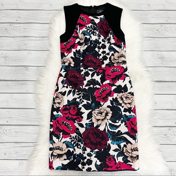 Adrianna Papell Floral Cocktail Evening Dress - Picture 1 of 6